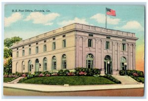 1953 Exterior View United States Post Office Building Cordele Georgia Postcard