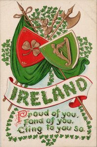 Ireland Large Letter Shields Green 'Proud Of You Fond Of You' Postcard G31