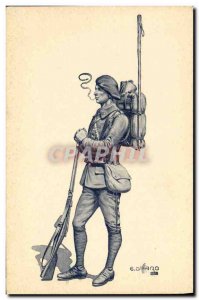 Old Postcard Militaria Alpine Hunters