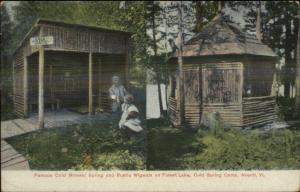 Averill VT Cold Spring Camp Wigwam Forest Lake c1910 Postcard