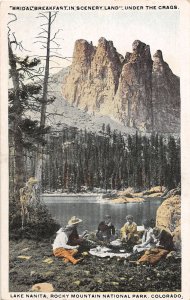 J42/ Lake Nanita RMNP Estes Park Colorado Postcard c1910 Camping 221