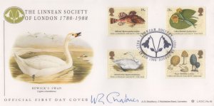 WG Chaloner President Of Linnean Society London RARE Hand Signed FDC