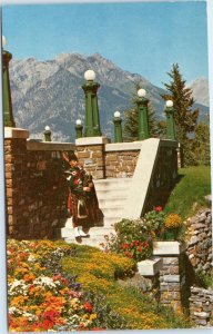 Banff Springs Hotel and Royal Canadian Mounted Police, Alberta Canada postcard