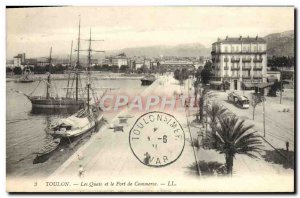 Old Postcard Trouville sur Mer The docks and the commercial port Boat