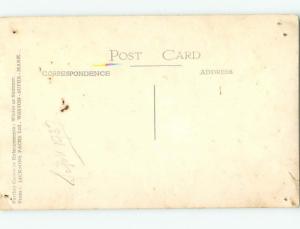 c1910 RPPC - FASHION - WOMAN WITH PURSE & UMBRELLA IN WESTON-SUPER-MARE UK j6180