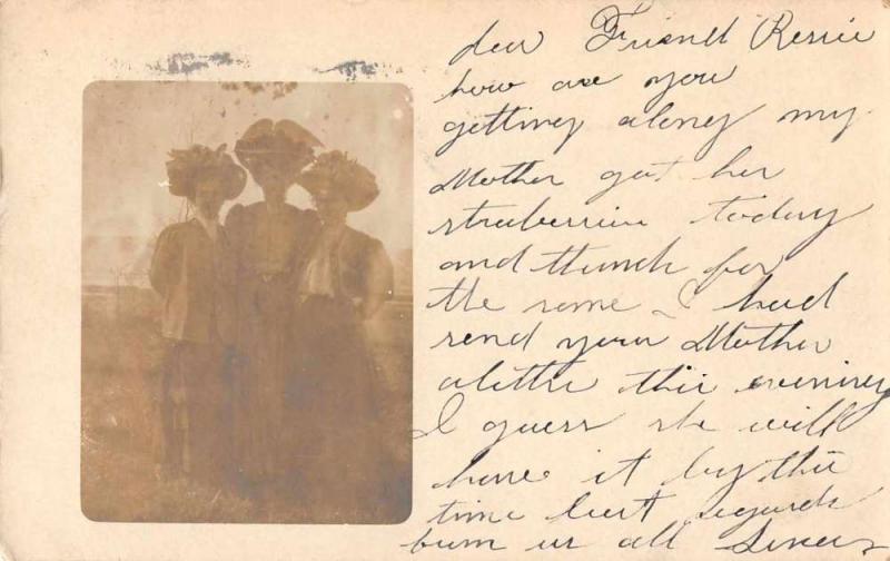 Baltimore Maryland Ladies in Hats Real Photo Antique Postcard J61719