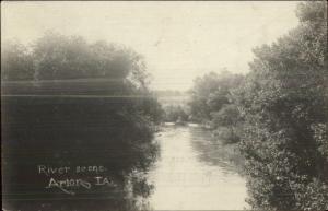 Arion IA River Scene c1910 Real Photo Postcard