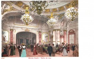 Vintage Postcard Salle De Jeu Gaming Room Monte Carlo Monaco