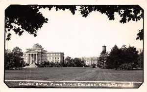 J40/ Ames Iowa RPPC Postcard c1930 State College Campus View   309