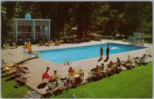 Harrison Hot Springs BC Canada The Harrison Hotel Pool Vintage Postcard H82