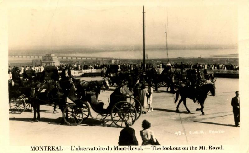 Canada - Quebec, Montreal.  Lookout atop Mt Royal    *RPPC