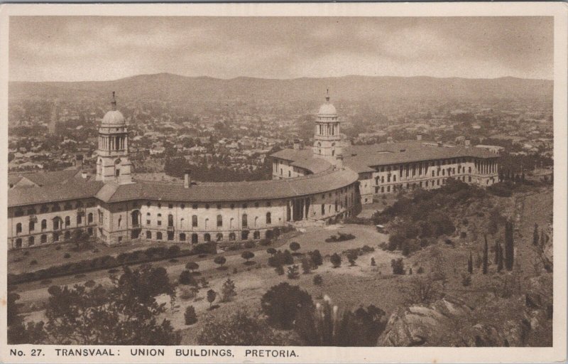 Postcard Transvaal Union Buildings Pretoria South Africa