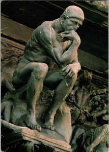 Auguste Rodin Statue Continental Postcard CB2