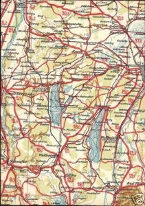 germany, STARNBERG BRUCK, Bavaria, MAP postcard (1940s)