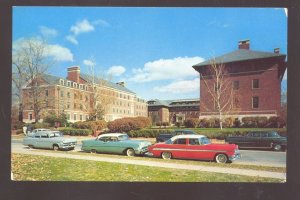 GREENCASTLE INDIANA QUADRANGLE OLD CARS VINTAGE POSTCARD