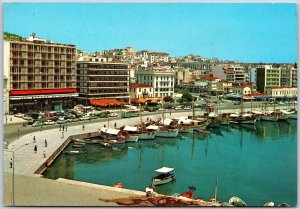 Cavala View Of The Seashore Greece Boats Ships Buildings Postcard