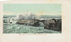 SANTA CRUZ CALIFORNIA~SURF AT NATURAL BRIDGE~LOT OF 3 DIFFERENT 1910s POSTCARD