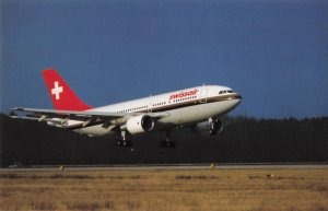 Swissair Switzerland Airbus Plane A310 Europe Vintage Postcard