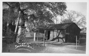 RPPC Jackass Hill MARK TWAIN CABIN Sonora, CA c1940s Vintage Photo Postcard