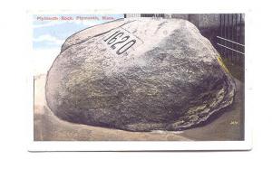 Close Up Rock, Plymouth, Massachusetts, Used 1916 Flag Cancel