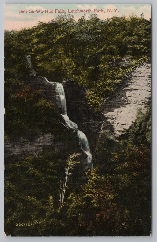 Letchworth Park New York~Deh-Ge-Wa-Nus Falls~c1910 Postcard 