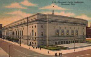 Vintage Postcard 1957 Public Auditorium Building Cleveland Ohio OH Structure