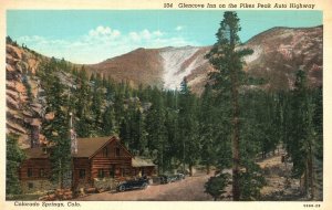 Vintage Postcard Glencove Inn Pikes Peak Auto Highway Colorado Springs Colorado