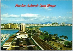 Harbor Island San Diego California Find Hotels And Restaurants Sailboat Postcard