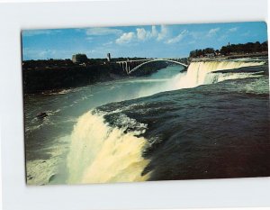 Postcard Rainbow Bridge And American Falls, Niagara Falls, New York