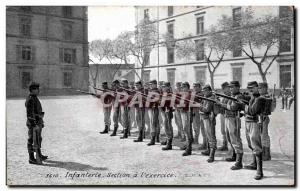 Postcard Old Army Infantry Section exercising