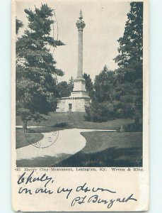 Pre-1907 MONUMENT SCENE Lexington Kentucky KY AE8151