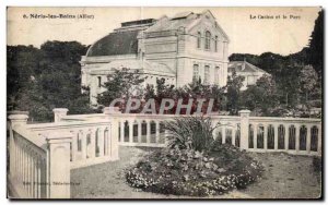 Old Postcard Neris les Bains Allier Casino and the Park