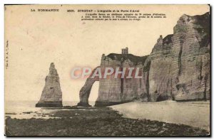 Old Postcard Normandy Etretat L & # 39Aiguille And La Porte d & # 39aval