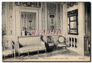 Old Postcard Musee des Arts Decorative salon Louis XVI Decoration