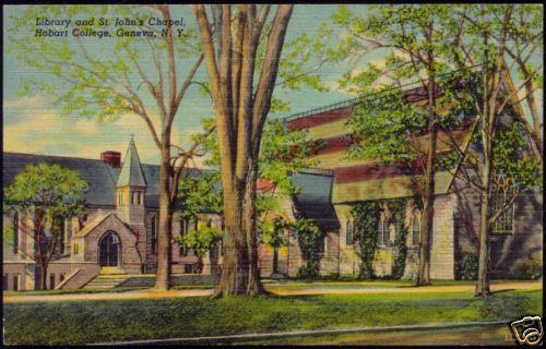 Geneva, N.Y., Hobart College, Library & Chapel (1930s)
