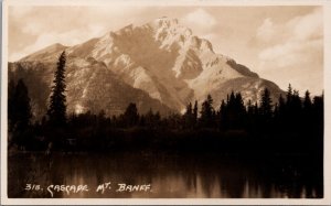 Canada Cascade Mountain Banff Vintage RPPC C057