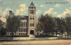 c.'11,  High School, Arkansas City, Kansas, KS, Old Postcard