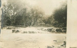 Beautiful Oklahoma Old River Dam #4910 RPPC Photo 1908 Postcard 20-4974