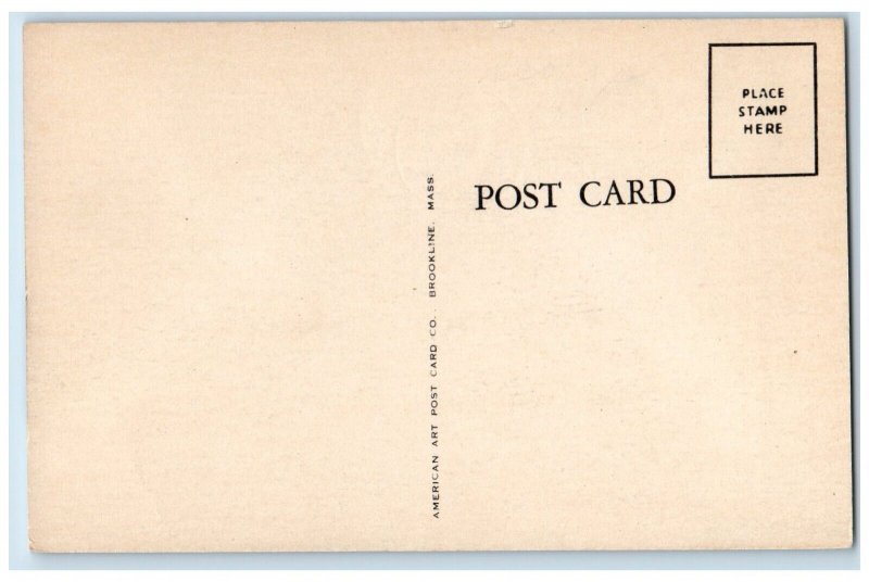 c1930's Post Office Building Street View Leominster Massachusetts MA Postcard 