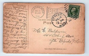 SOUTH BEND, IN Indiana~ MICHIGAN ST. SCENE  1916 St. Joseph County Postcard