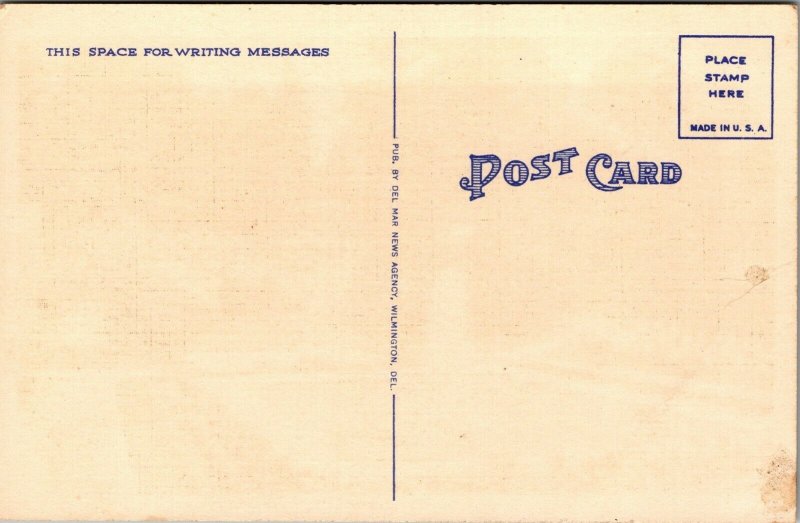 Vtg Wilmington Delaware DE Square Garden Longwood Gardens 1930s Linen Postcard