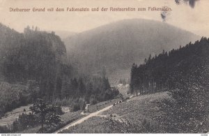 Dietharzer Grund mit dem Falkenstein und der Restauration zum Falkenstein , G...