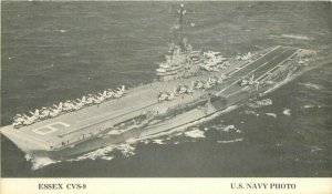 Aircraft Carrier Non postcard Back 1950s Navy Military RPPC Photo Postcard 8159