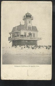 BRIDGEPORT CONNECTICUT CT BRIDGEPORT LIGHTHOUSE 1906 VINTAGE POSTCARD