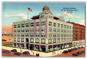 c1940 Sterling Building North Michigan Avenue Chicago Illinois IL Postcard