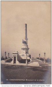 Turkey Constantinople Monument de la Liberte Real Photo