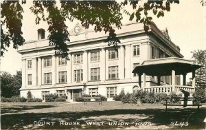 Iowa West Union Court House SL43 West RPPC 1930s Photo Postcard 22-10707