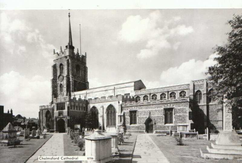 Essex Postcard - Chelmsford Cathedral - Real Photograph - Ref TZ3837