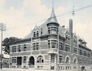 Janesville Wisconsin c.1900s RPPC Y.M.C.A Postcard Street Corner View Vintage