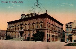 Malta Auberge de Castille Malta Vintage Postcard 08.73